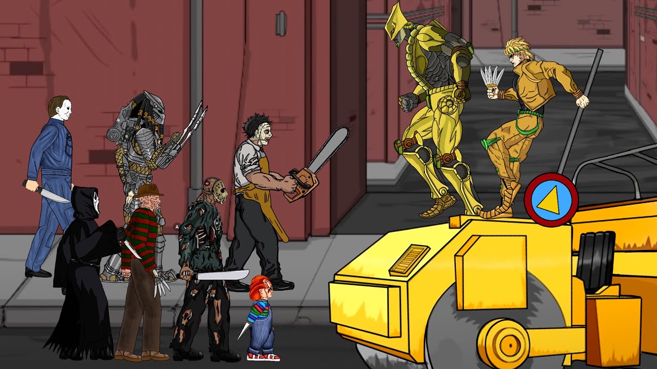Dio  JoJo  VS Jason Voorhees, Freddy Krueger, Michael, Predator, GhostFace, Chucky, Leatherface