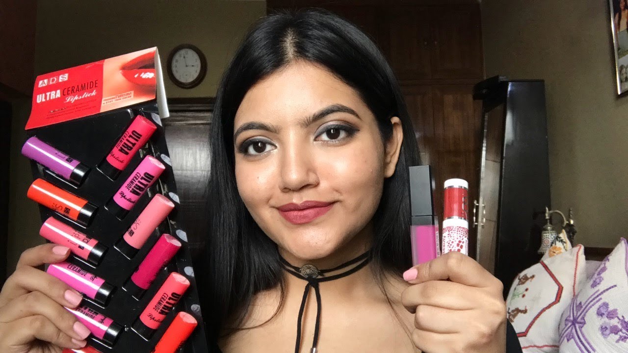 Trying out super affordable (genuine) lip products | Mini reviews + swatches | Lipsticks for ₹20? 😱