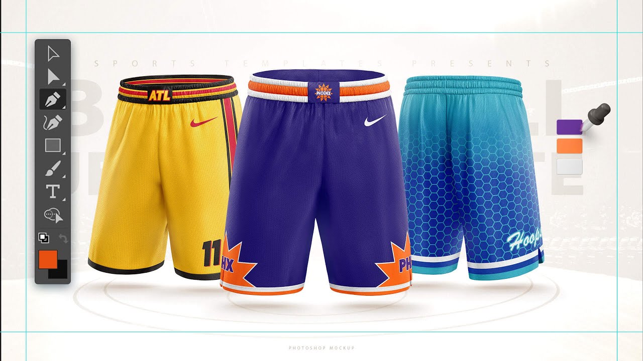 How to design a Basketball Shorts in photoshop | Mockup Tutorial