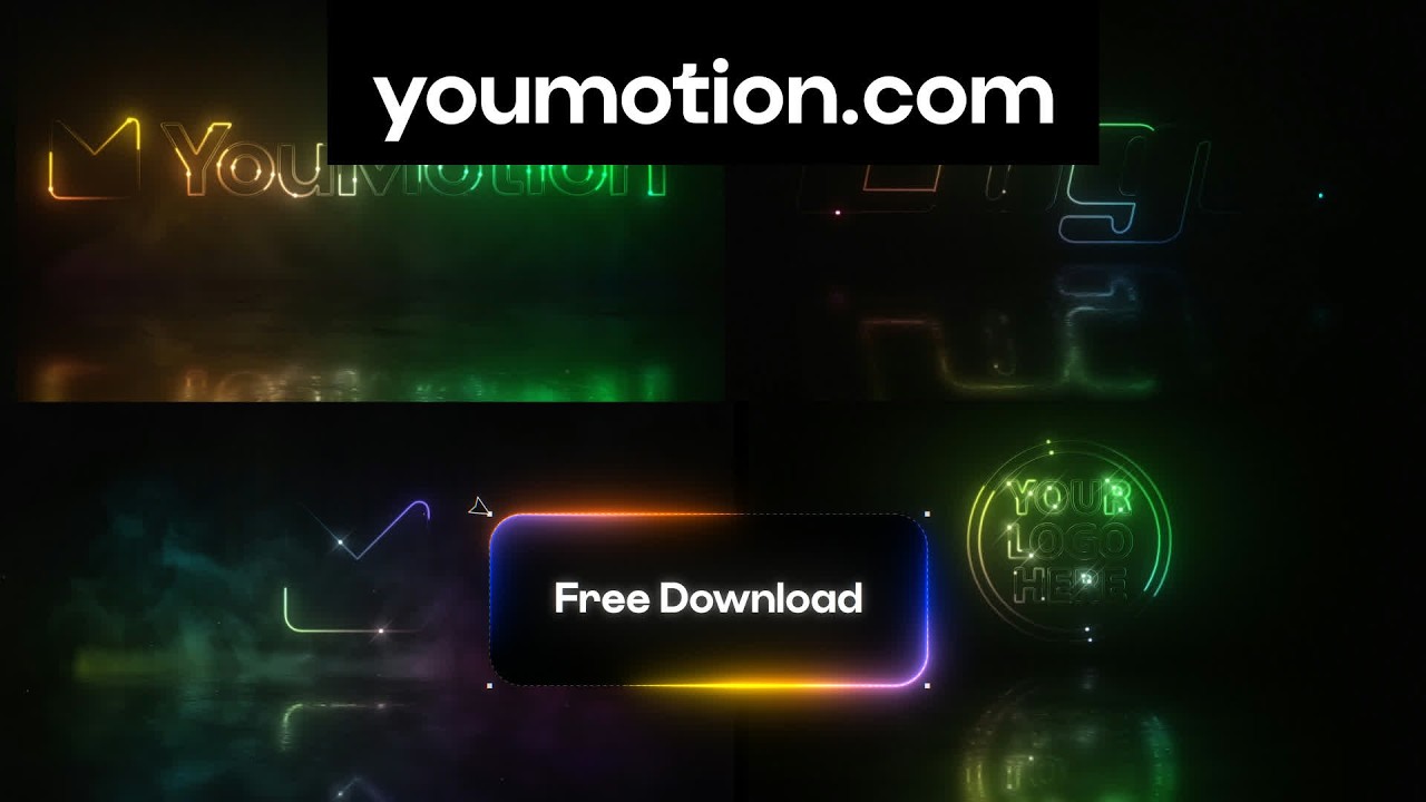 Neon Smoke Logo &mdash; Free Customizable Logo Reveal (Ae, Pr, FCPX)