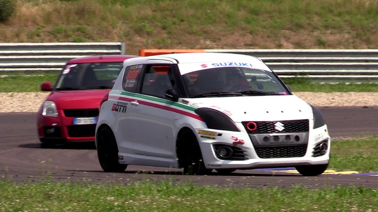160 HP Mk2 vs 140 HP Mk1 Suzuki Swift Sport racetrack action & on board - JCM 2018