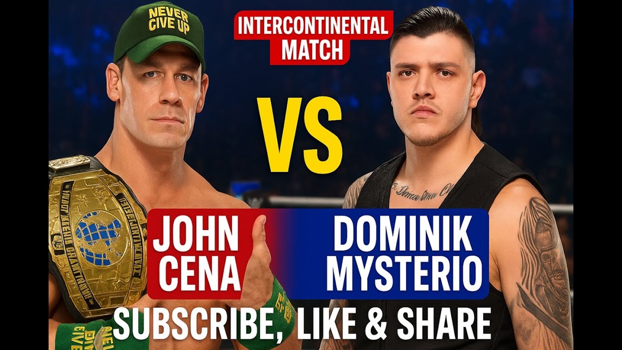 John Cena vs Dominik Mysterio – Intercontinental Showdown! 💥 Who wins this epic battle? #wwe2k #ps5