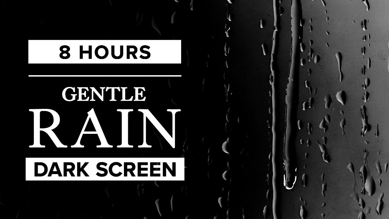 Gentle Rain | 8Hr | Dark Screen | Deep Sleep