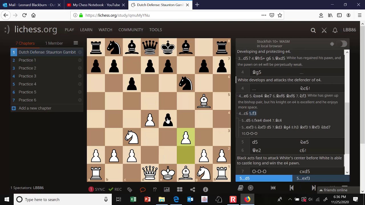 White Repertoire - Dutch Defense: Staunton Gambit