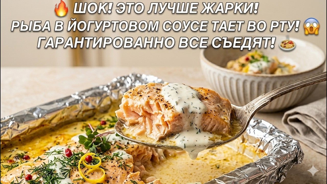Забудьте про жарку! РЫБА в Йогуртовом Соусе ТАЕТ ВО РТУ! 🐟
