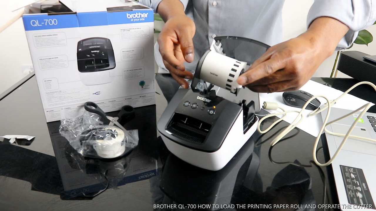 BROTHER QL 700 HOW TO SET UP THE LABLE AND TEST PRINT