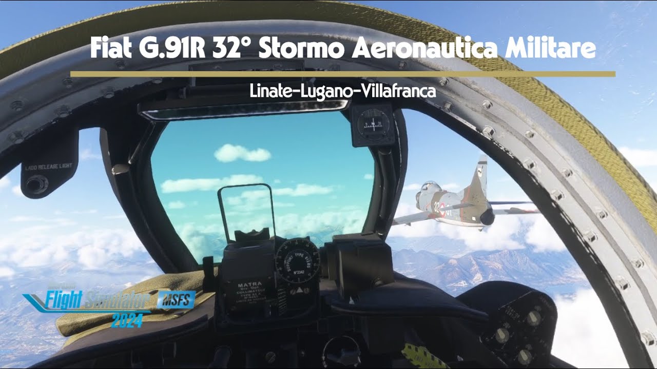 [MSFS 2024] Coppia di G.91R - 32°Stormo Aeronautica Militare (1967-1974) - Linate-Lugano-Villafranca