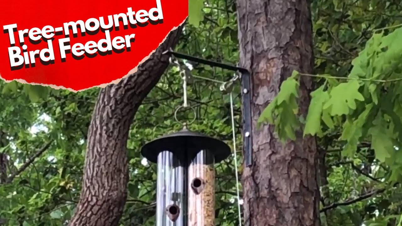 Bird Feeder Hanger | Tree-Mounted Pulley System