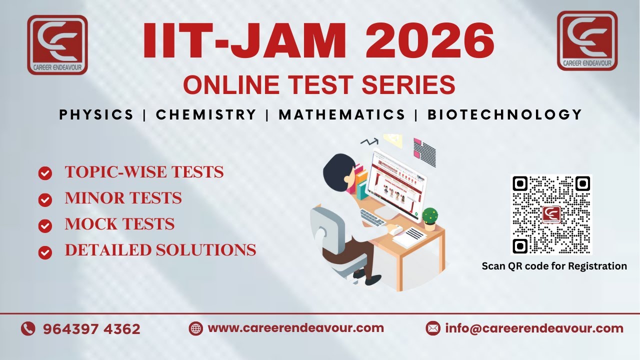 IIT JAM Online Test Series 2026. #iitjam #iitjamonlinetest #careerendeavour #iitjam2026 #iitjamexam