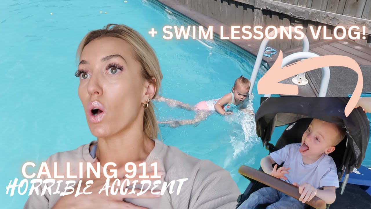 CALLING 911 FOR A TRAGIC ACCIDENT... + BLAKELYS FIRST SWIM LESSON