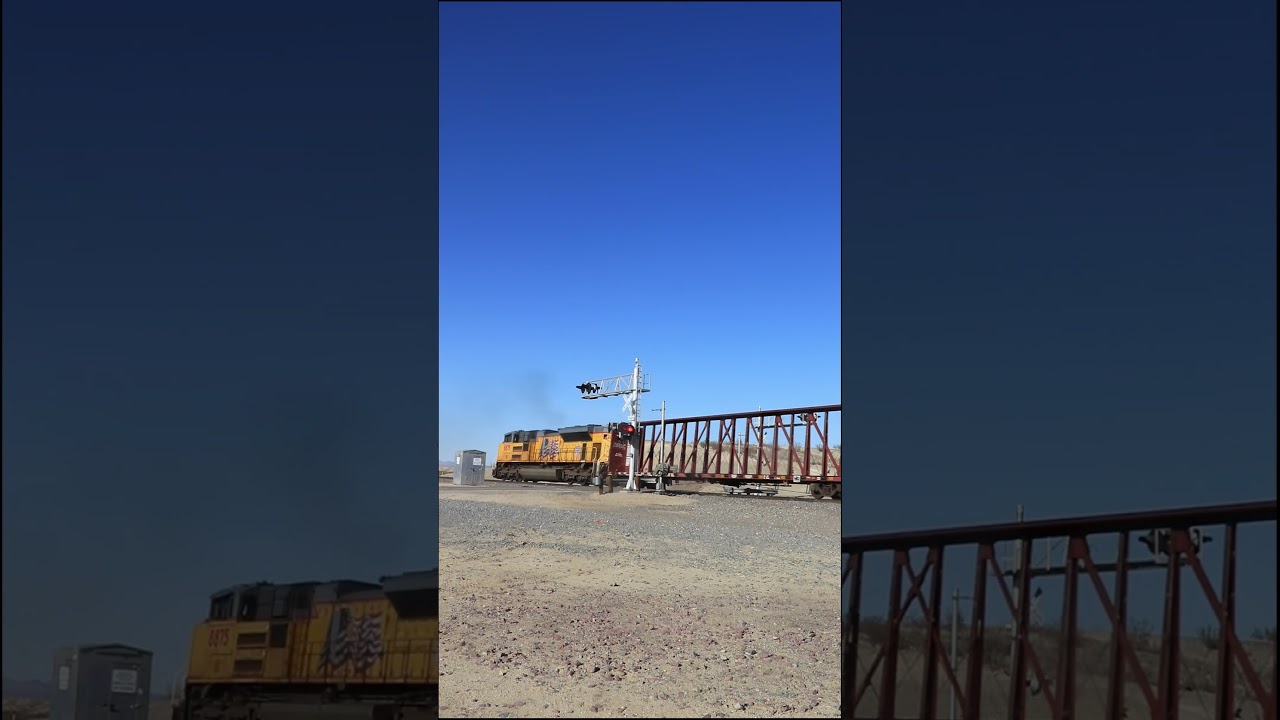UP 8875 #shorts Manifest Train Rear DPU #railway #train #railroad