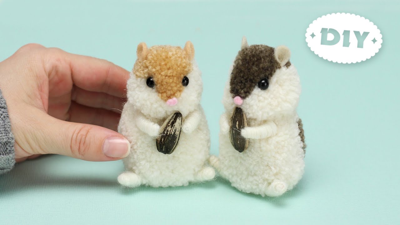 🐹 Cute Crochet Hamster Yarn Pom Pom 🧶 How to crochet a hamster 🌟 트렌드에서 가장 귀여운 햄스터너 스스로해라원사에서