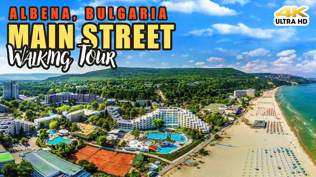 Albena - main street walking