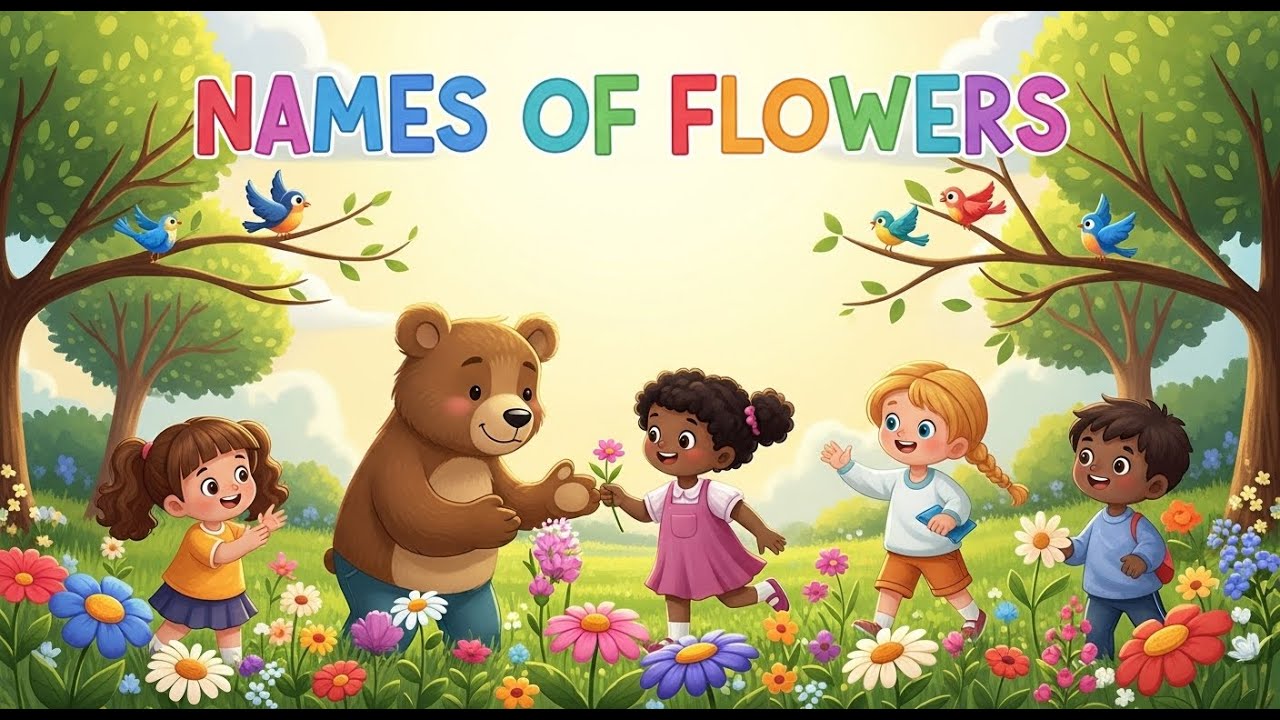 🌸 Names of Flowers | Flower Names for Kids | Learn Flowers with Pictures | 🌹 Learn Flower Names