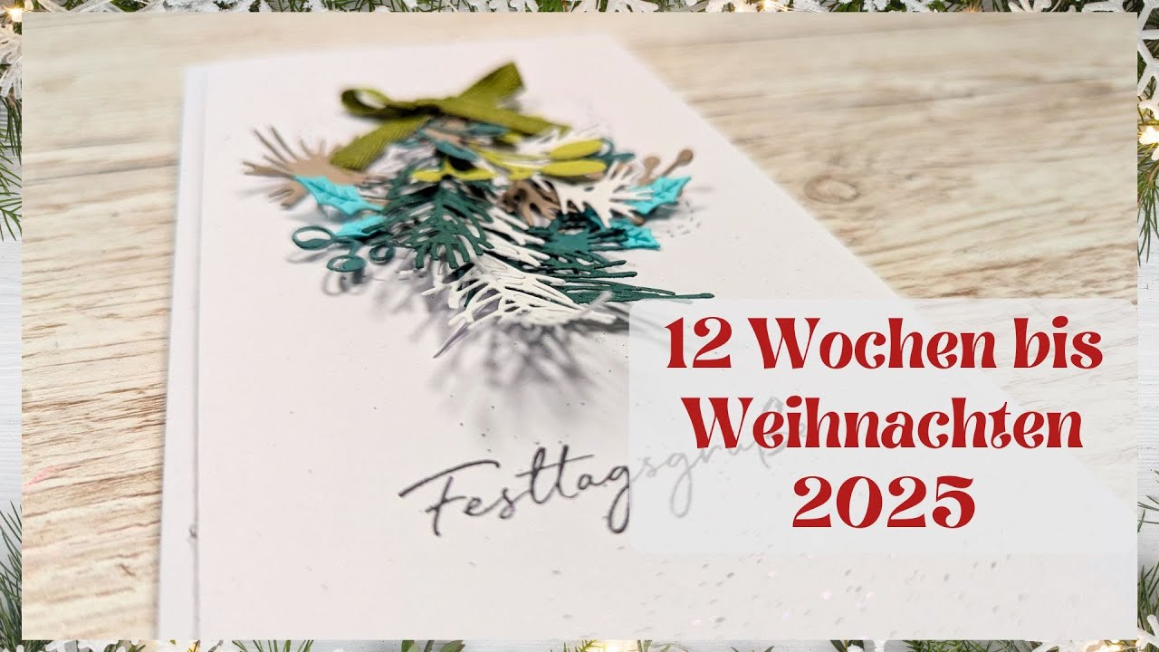Weihnachtskarten basteln mit Papierresten  I IDEAL für Cardstock Reste