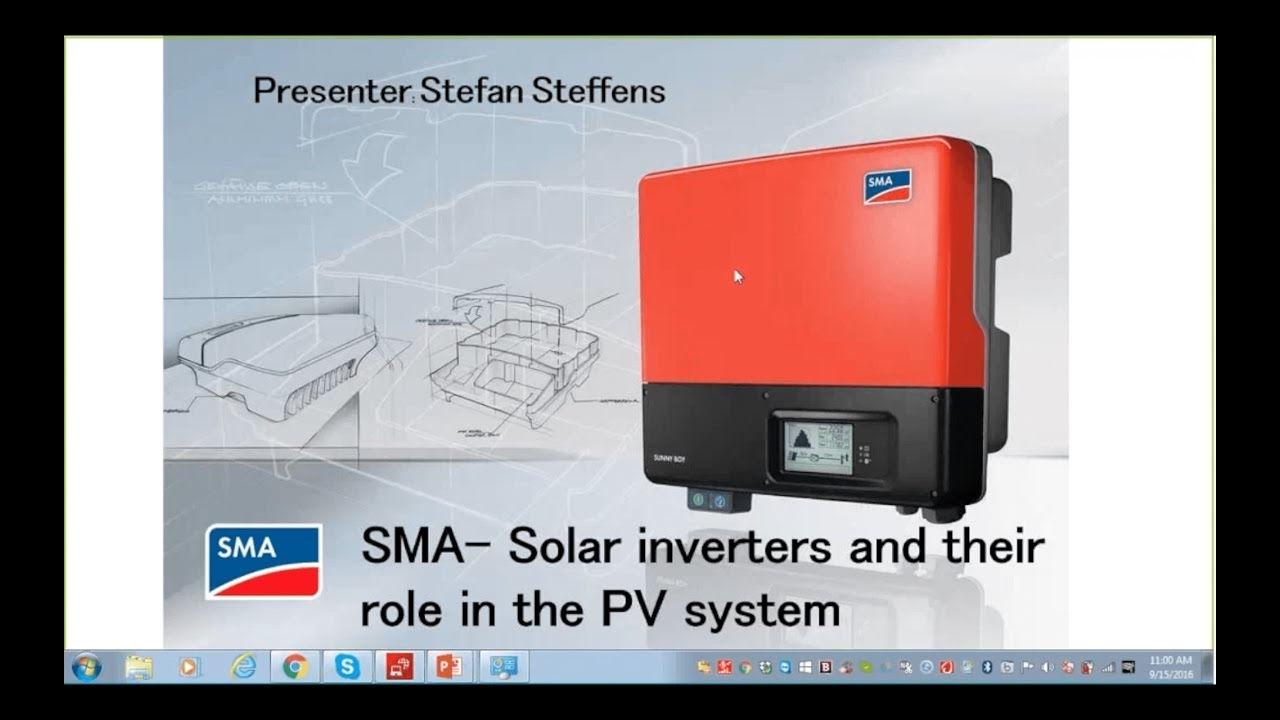 PROINSO Webinar Episode 5 - SMA solar inverters and their role in the PV system