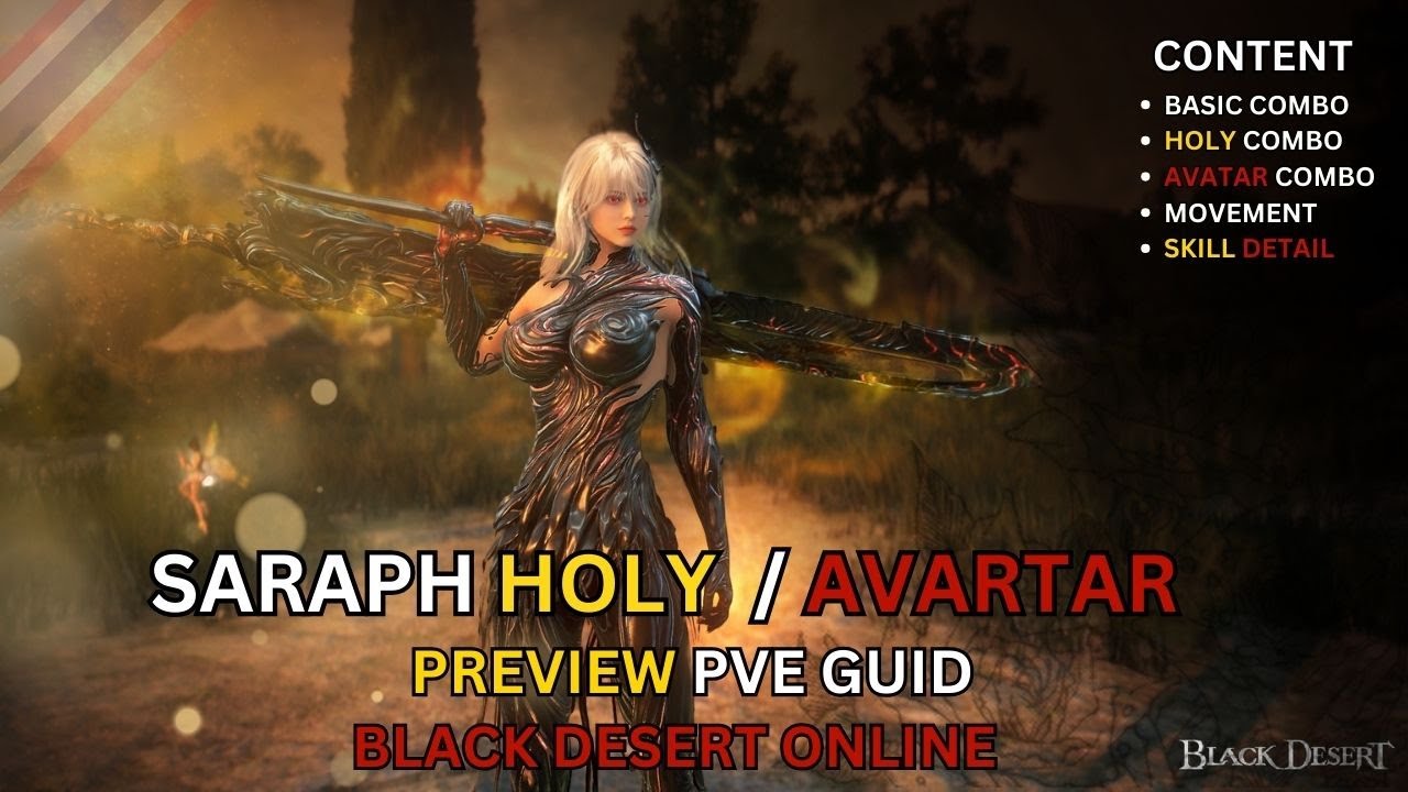 BDO -  SERAPH combo , movement, addon  จงดู  “ข้าคือเครื่องมือแห่งการล้างแค้นของเอลิออน”