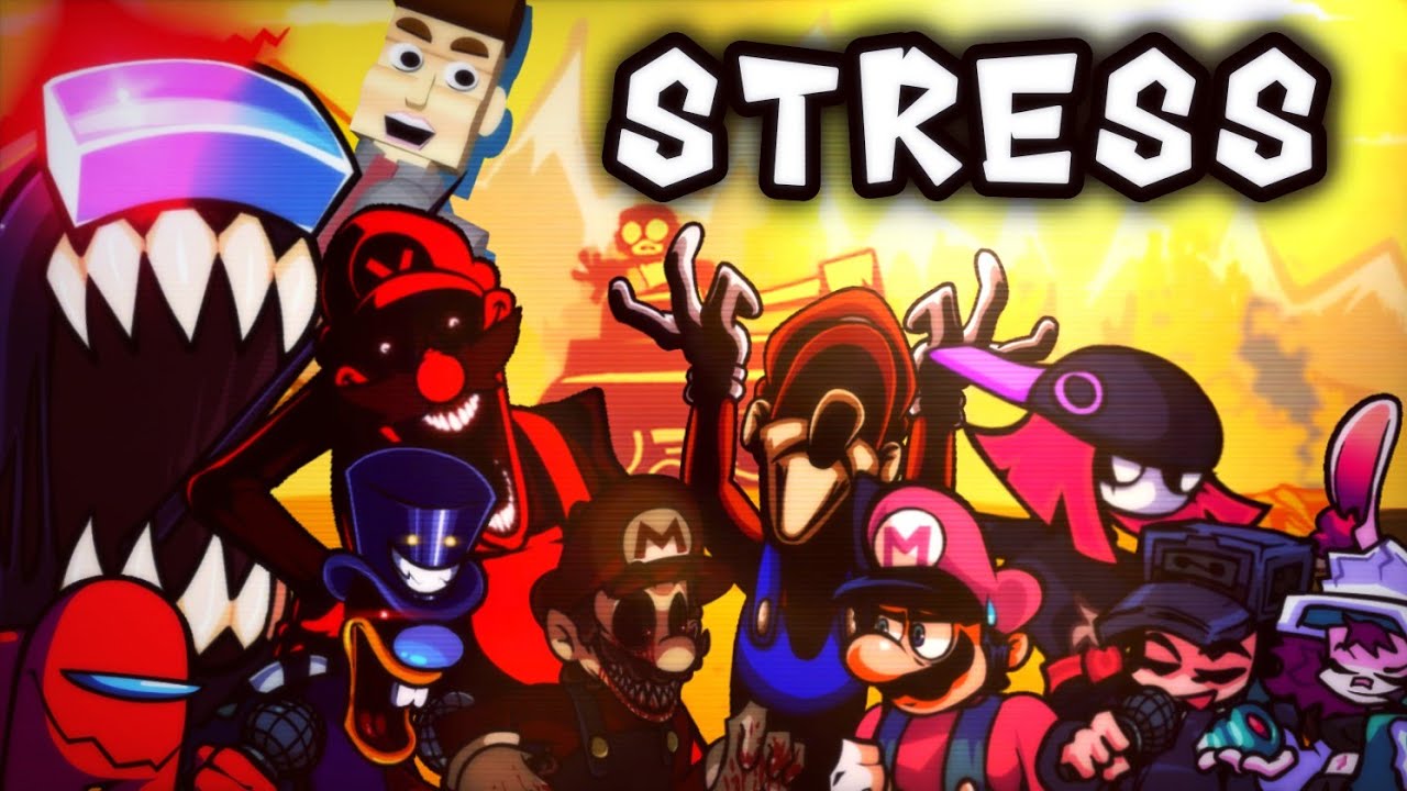 FNF Stress, but different characters sing it | Cover