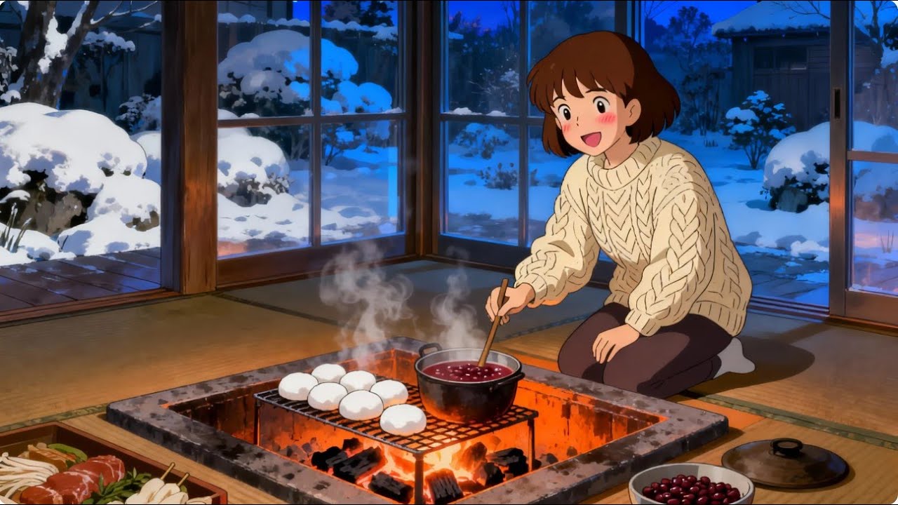 Warming Up: A Hot Meal on a Snowy Day | 45 Min Ghibli ASMR ❄️