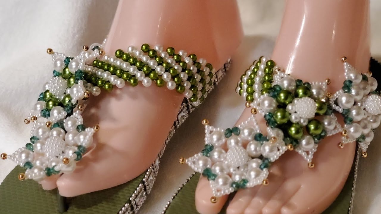 DIY Beaded Flip-flops