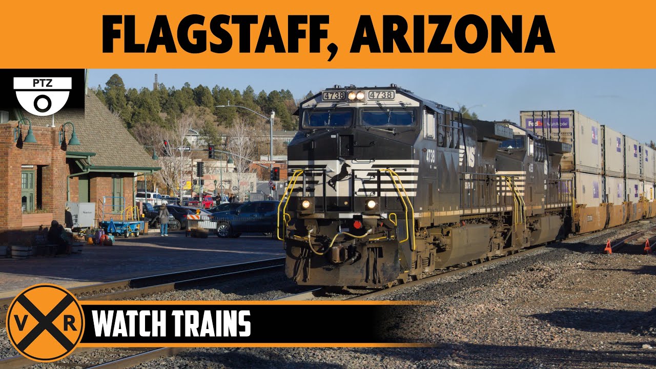 Flagstaff, Arizona, USA | Virtual Railfan  LIVE !