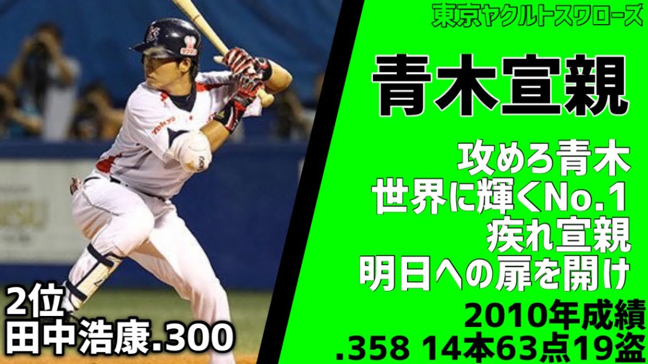 12球団別2010年〜2022年チーム内首位打者応援歌メドレー