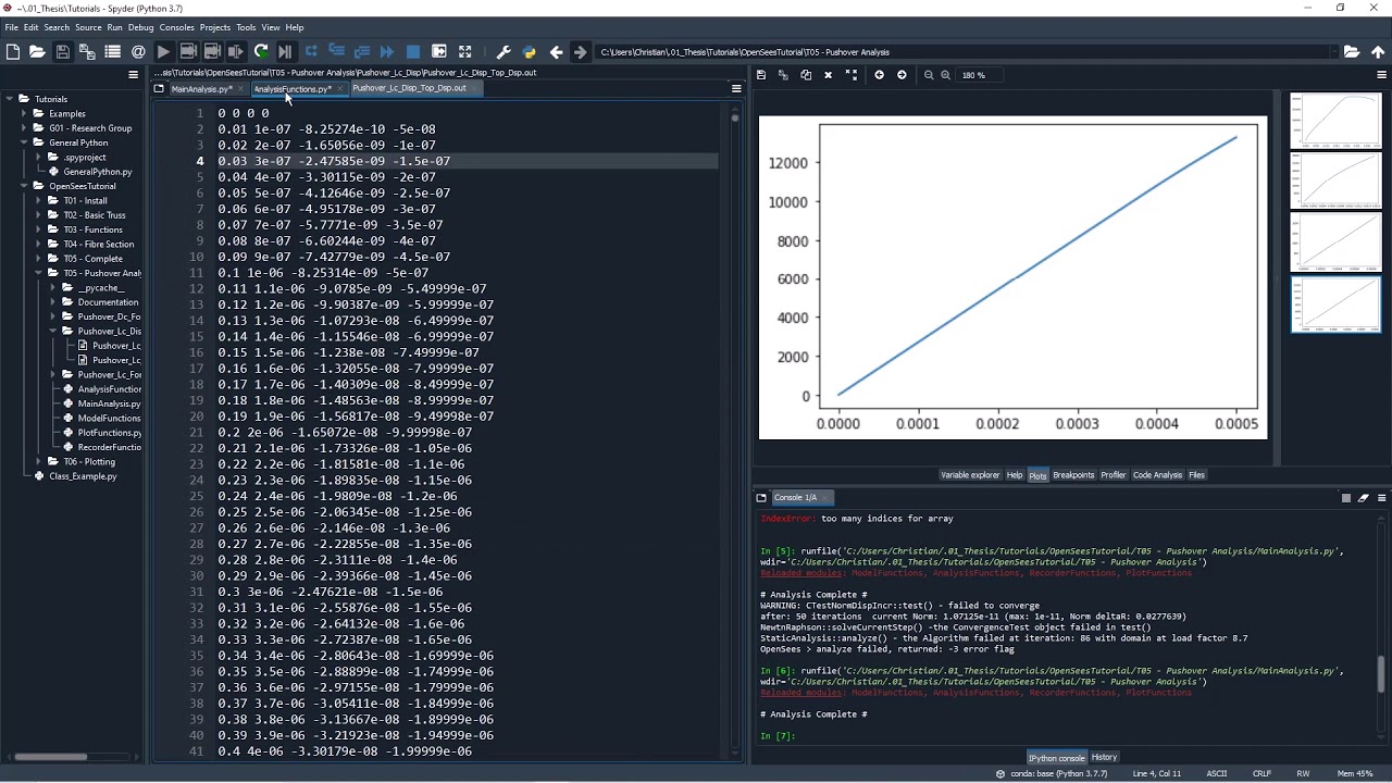 Learning OpenSees - Analysis Loops