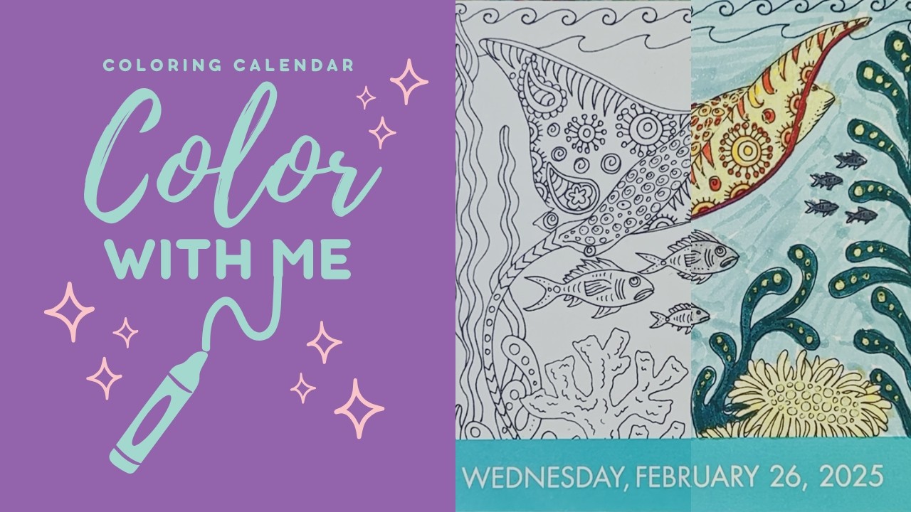 Daily Coloring Calendar 2025 | Color With Me [February 26] (Lo-fi)