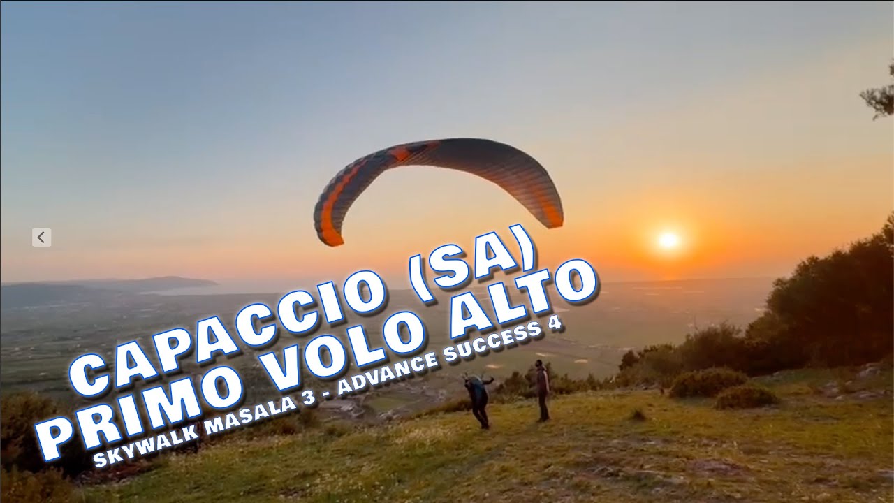 [4K] Corso di Parapendio -  4° volo alto (completo)