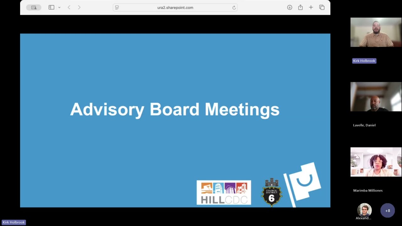 Greater Hill District Neighborhood Reinvestment Fund Advisory Board Meeting - July 30, 2025