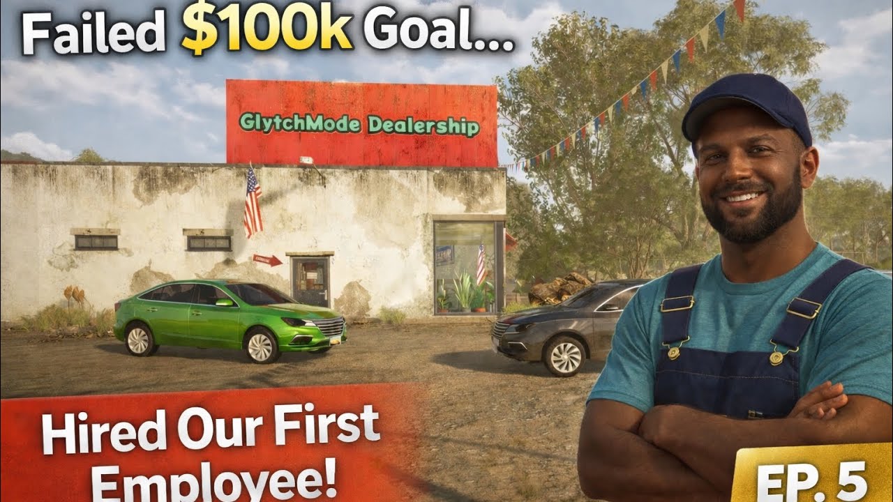 We FAILED to Reach $100K… But Hired Our First Employee! | Car Dealer Simulator Ep. 5