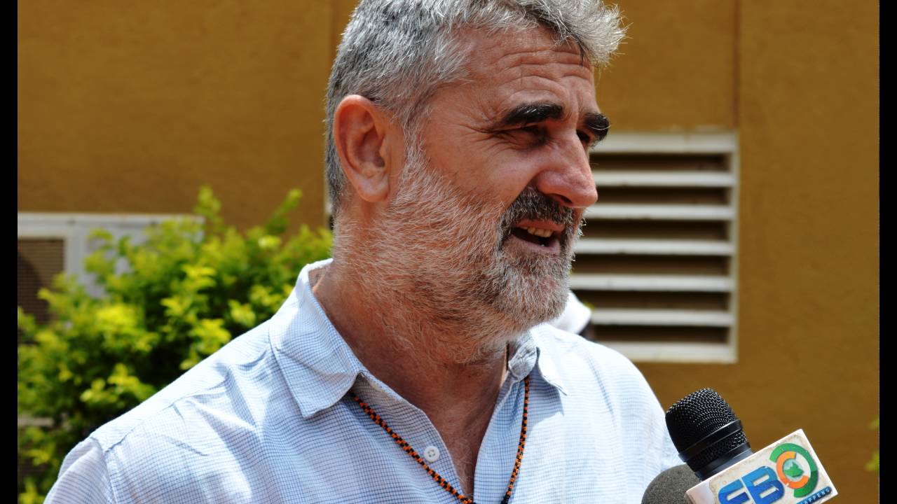 Fr. Daniel Moschetti speaking to press on Comboni Day