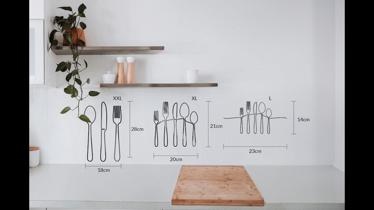Line Art Besteck K&uuml;chen Dekoration Wandschmuck