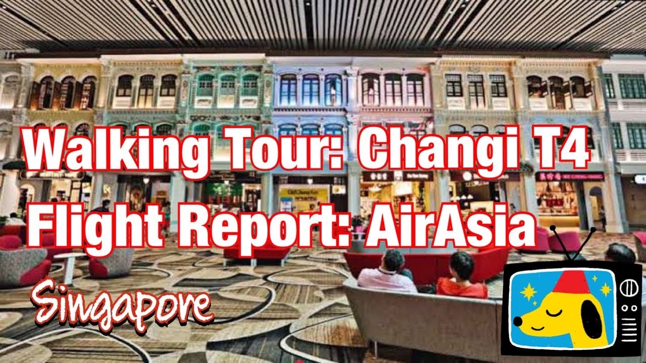 Walking Tour Changi Airport T4 & Flight Report: AirAsia SG to Cebu || by Stanlig Films