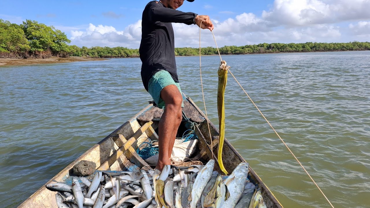 DESAFIO DA PESCA: REDE vs RABADELÃO - quem pegou MAIS PEIXE?