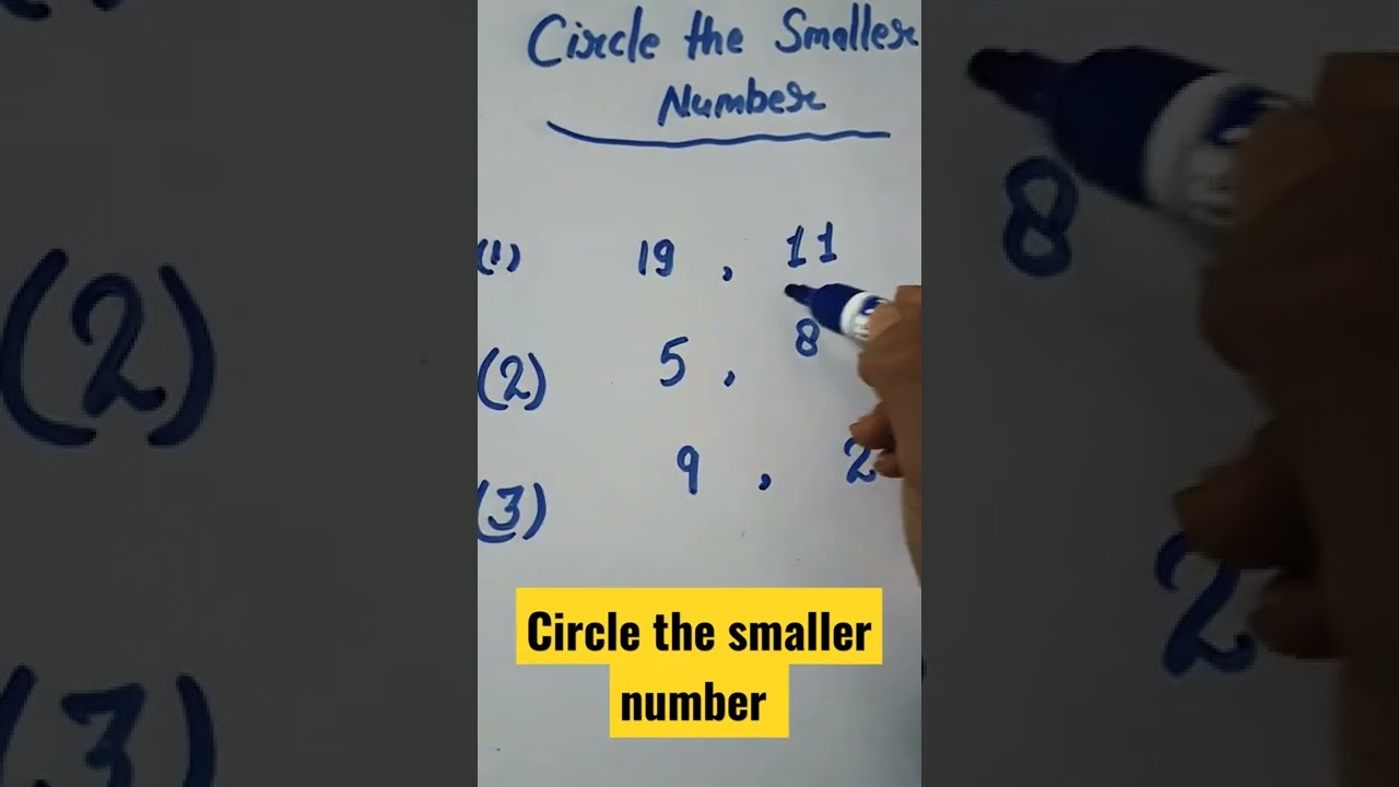 circle the #smaller number #shorts #math