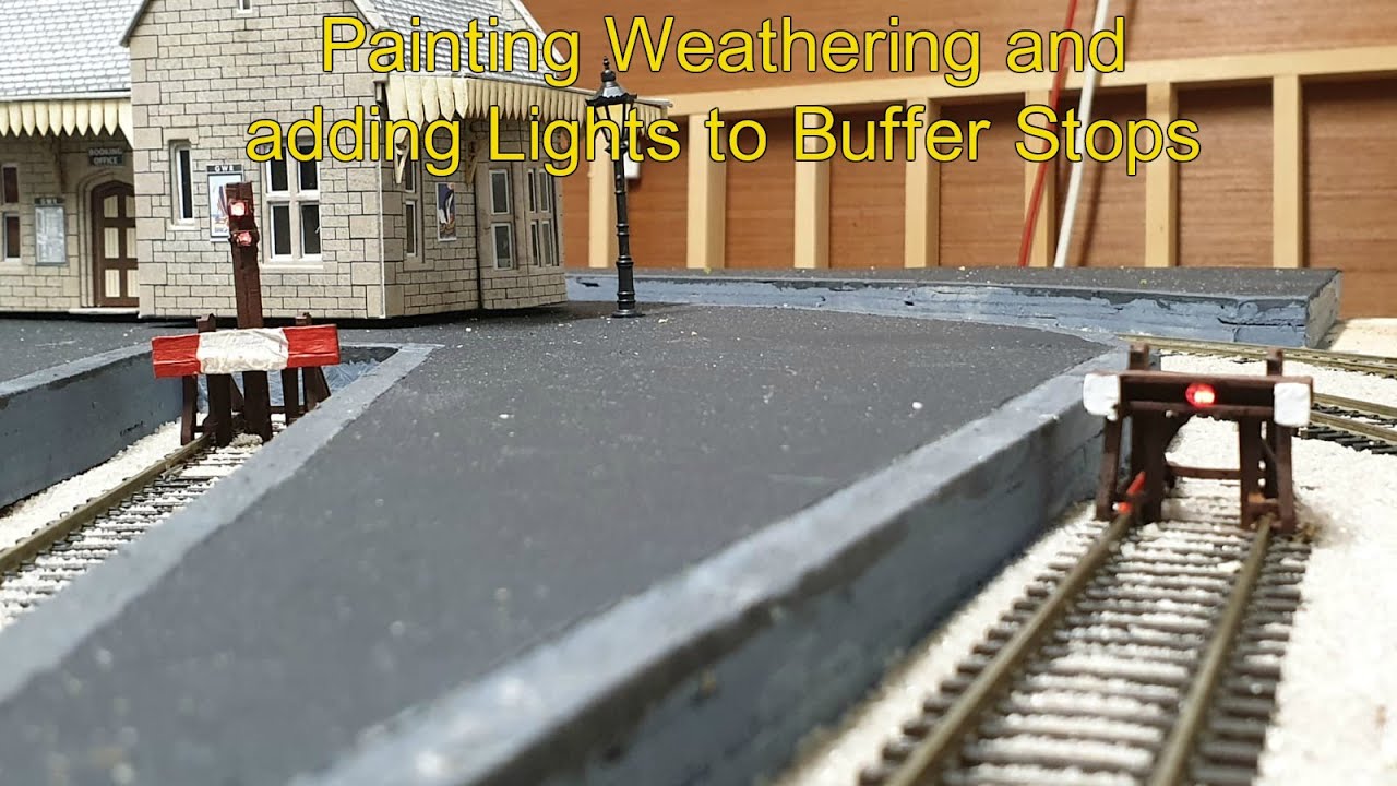 34. Painting Weathering and adding LED Lights to Buffer Stops.
