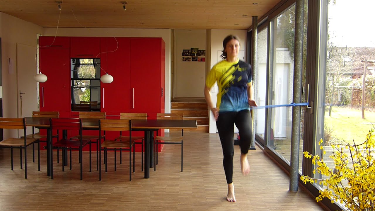 Sprint Kniehub Skipping Zug seitlich