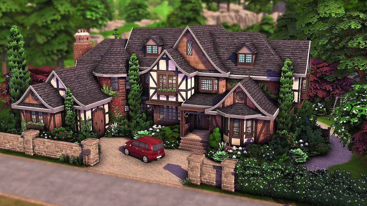 Большой дом в стиле Тюдоров | The Sims 4 Скоростное строительство