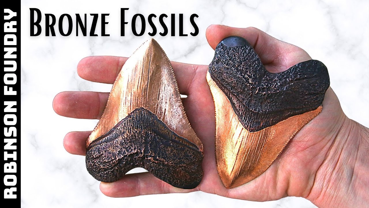 Making BRONZE Megalodon teeth │ Metal Fossils