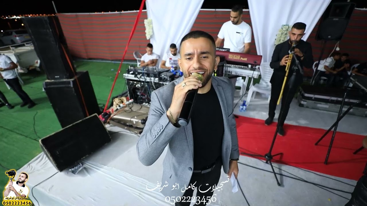 استقبال العرسان عبيدة وأحمد النصاصرة مع الفنان صابر السويطي _ سحجة واستقبال ناري ..