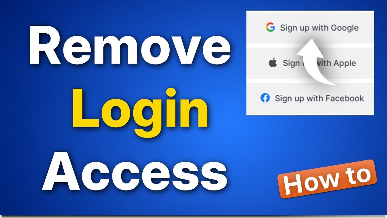 Remove Sign in With Google Access from a Website