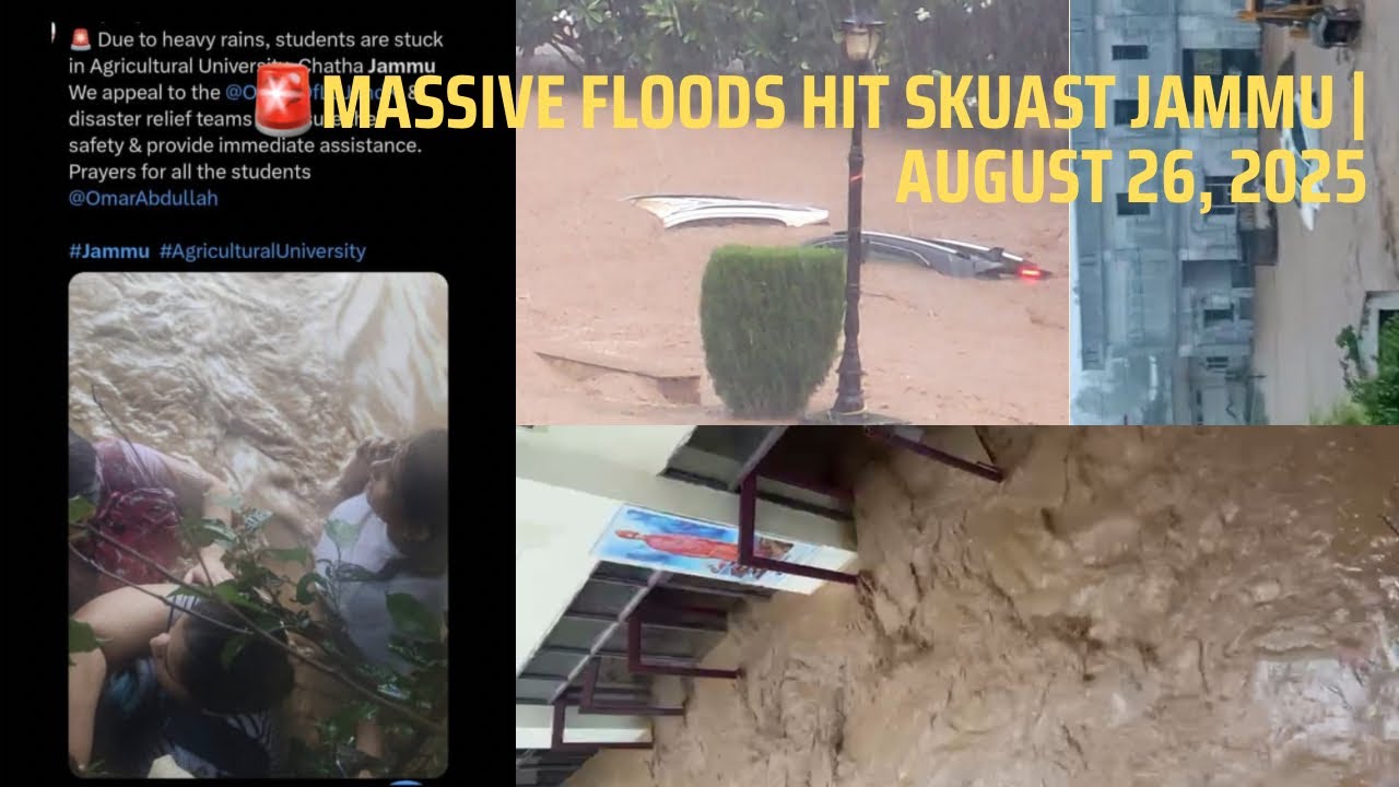 ‼️Breaking:Massive Flood Hits Skuast Jammu😱🚨🌊 #flood #2025#Heavy #Rain#JammuFloods