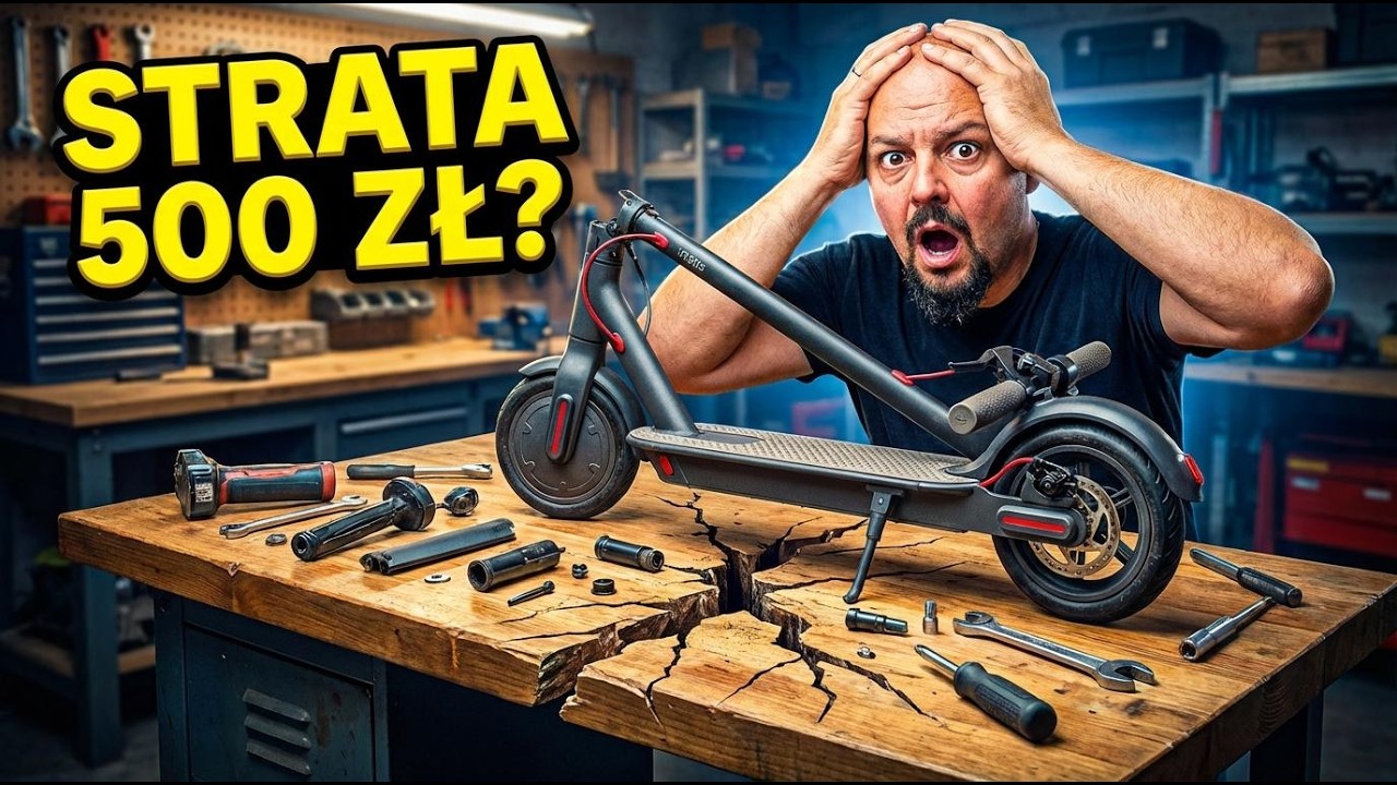 Zniszczyłem BIURKO naprawiając hulajnogę Xiaomi M365?! 😱 Wymiana łożysk
