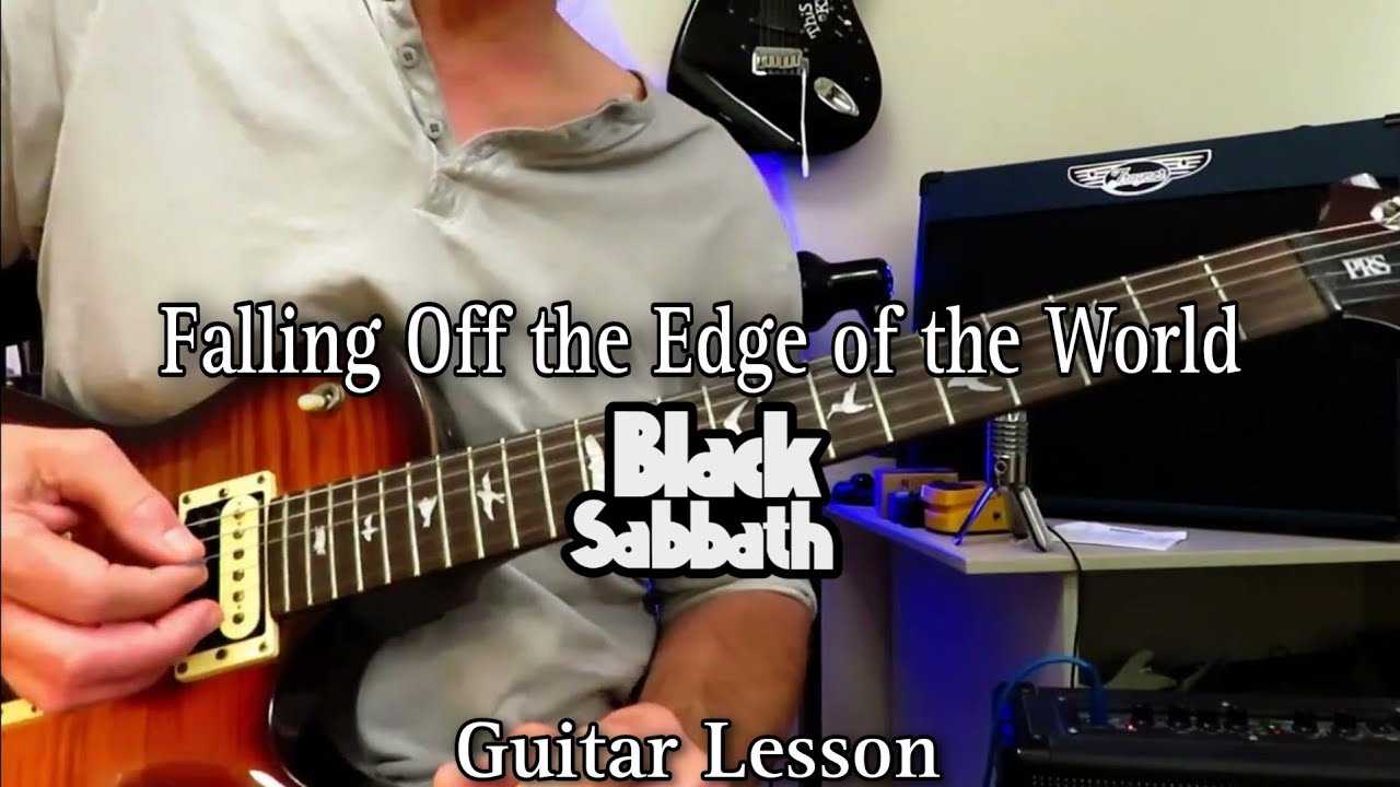 FALLING OFF THE EDGE OF THE WORLD - Black Sabbath. Guitar Lesson / Tutorial.