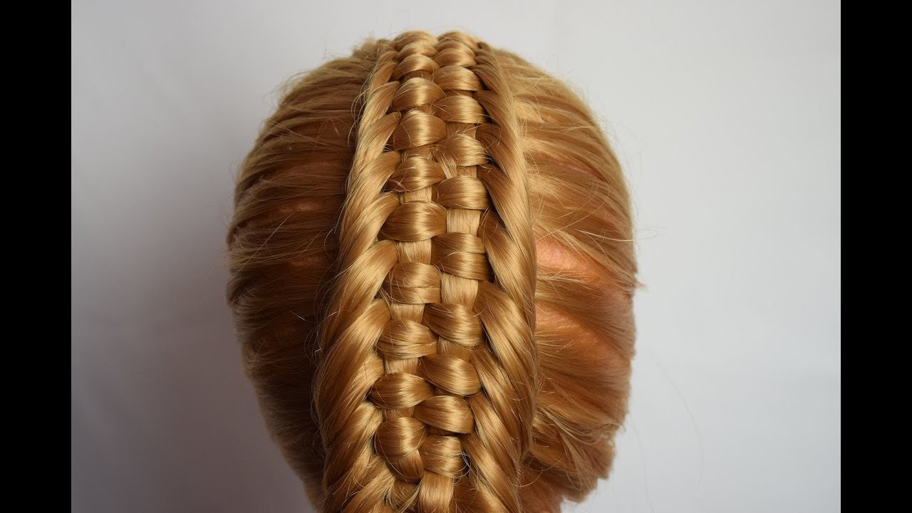Warkocz wypukły kłos z 4 pasm | Dutch 4 Strand Fishtail Braid