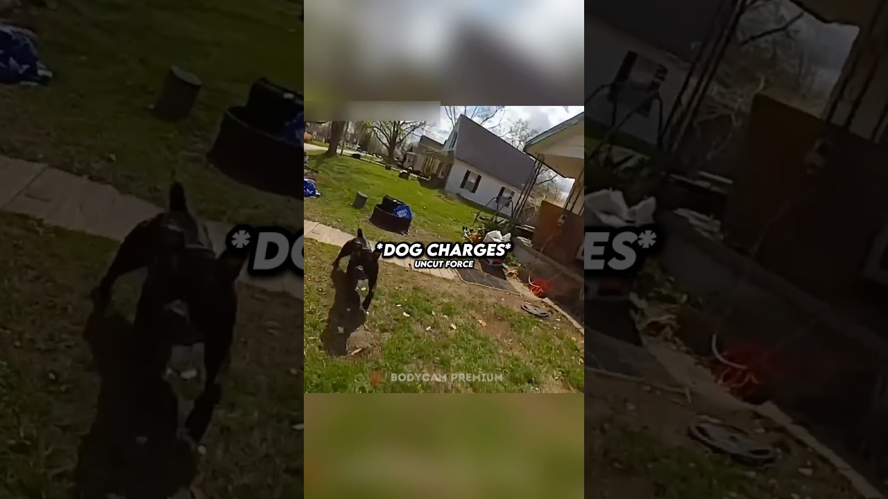 Aggressive Dog Charges at Cops 😳