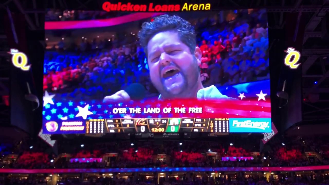 John Glosson Singing the National Anthem