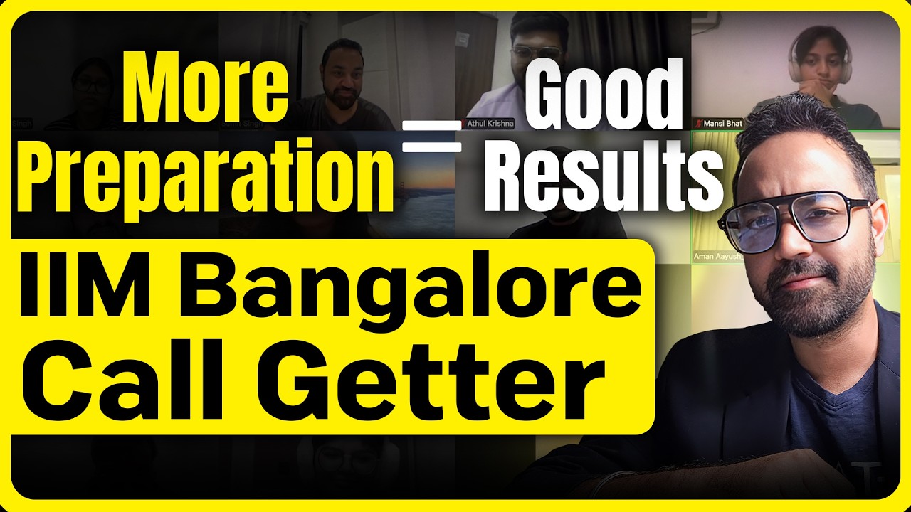 IIM Bangalore Call getters Advice | Daily Preparation Plan for CAT 2026