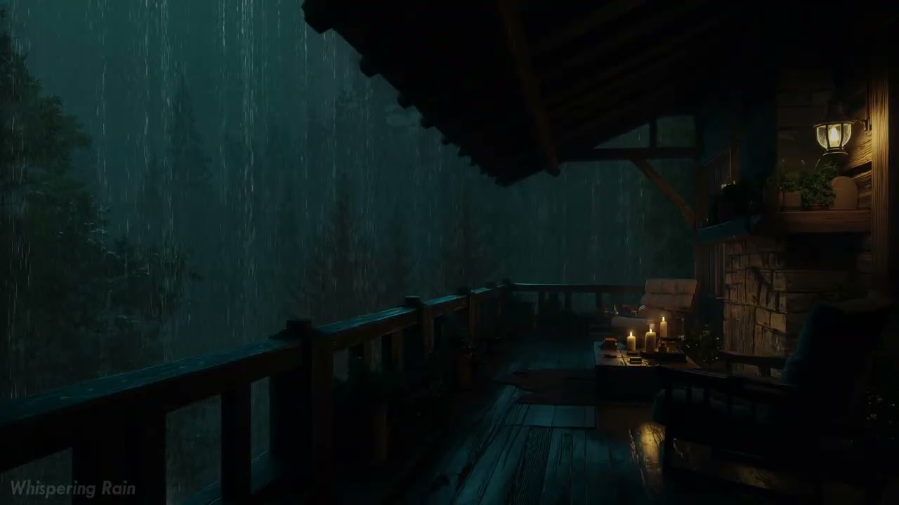 Gentle Rain and Low Thunder 🌧️ Soothing Night Audio | Deep Relaxation & Better Sleep